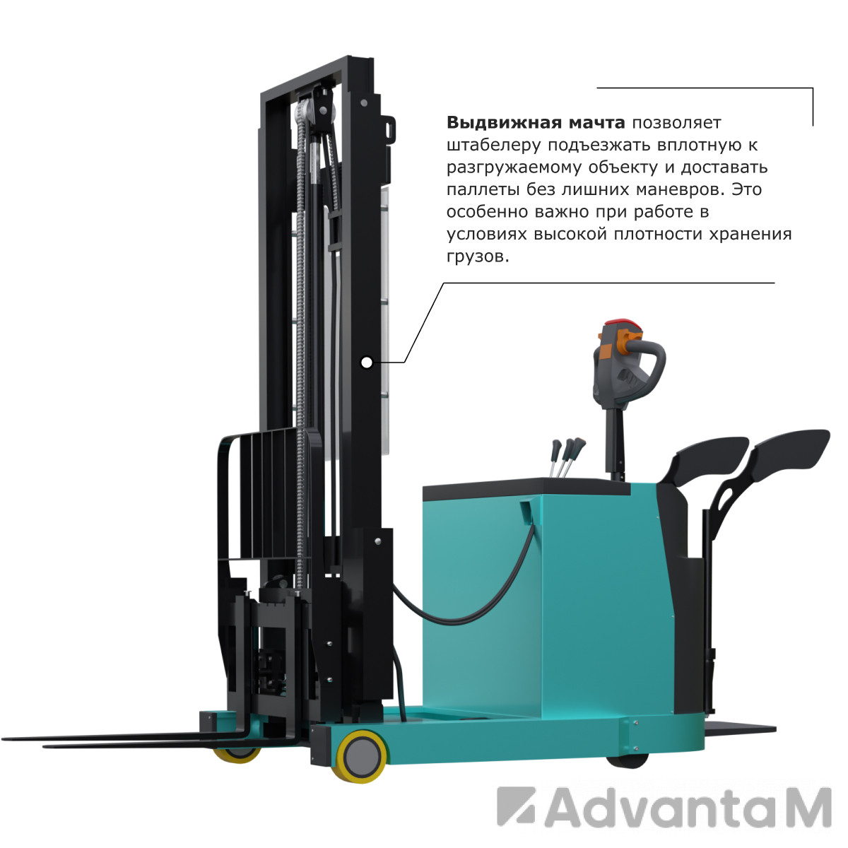Штабелер с выдвижной мачтой (мини-ричтрак) PROLIFT PRO MRV 1535 - 1