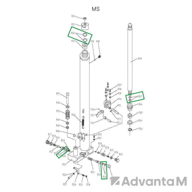 Ремкомплект гидроузла для MS1516  - 1